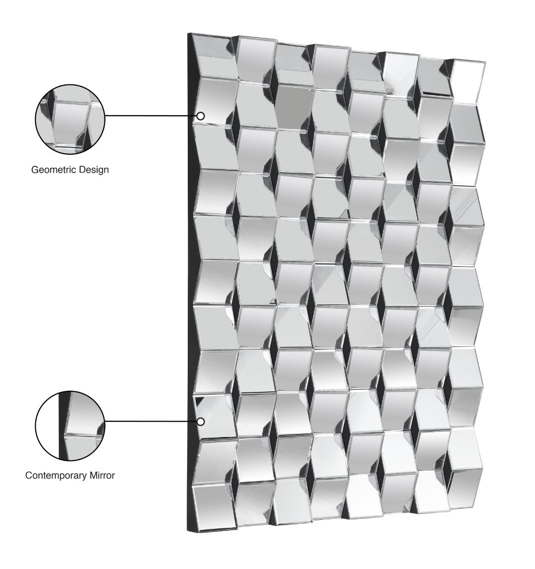 Meridian Furniture Ziggy Glass Mirror - Thumbnail 4