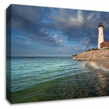 45" Beach with White Light House 4 Giclee