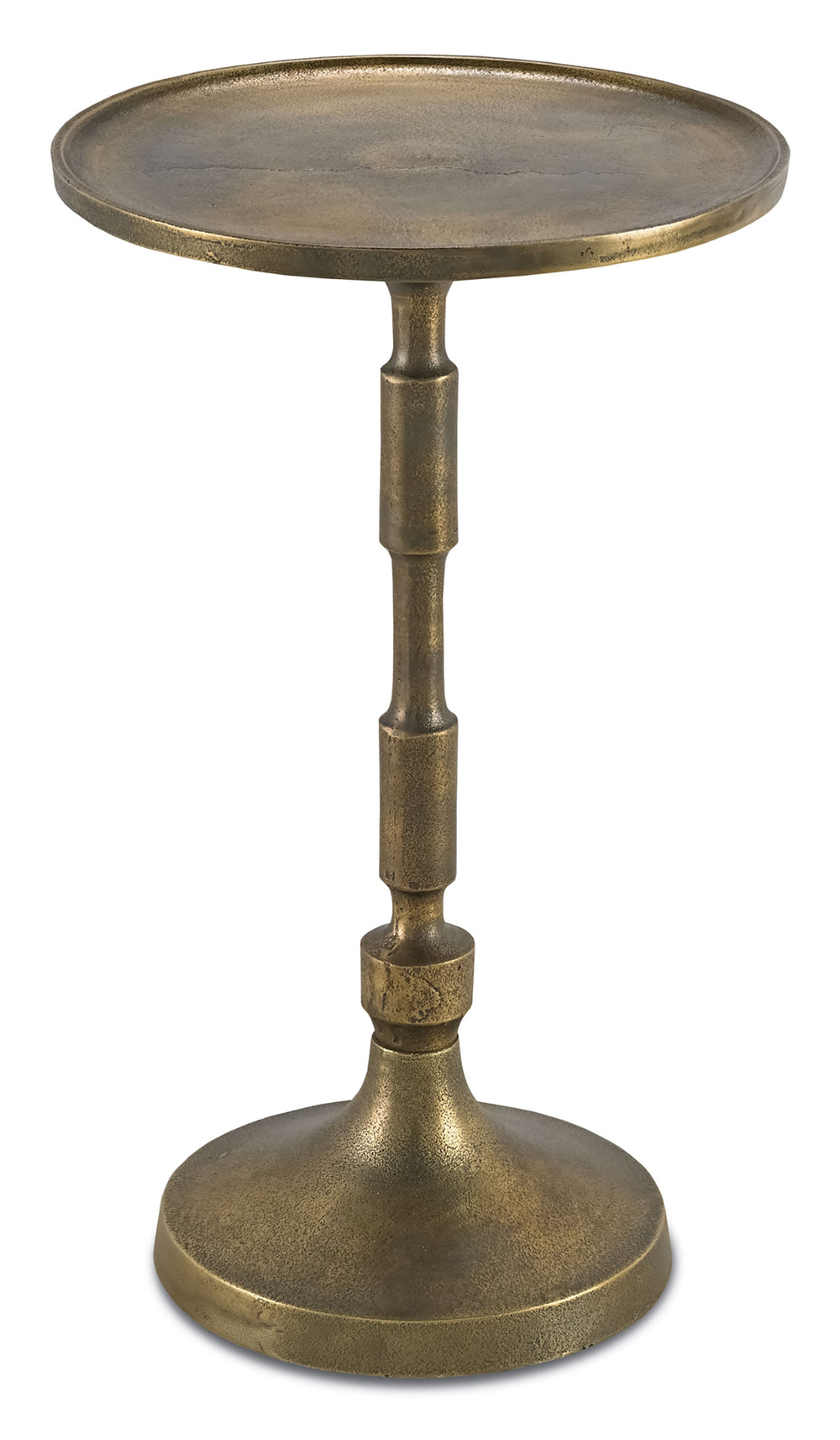 Pascal Accent Table - Vintage Brass Finish, Rugged Masculine Design, Perfect for Any Interior Style