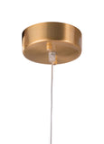 English Elm EE2569 Steel, Glass Modern Commercial Grade Ceiling Lamp Brass, White Steel, Glass