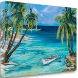 Tropical Beach View 1 Giclee Wrap Canvas Wall Art