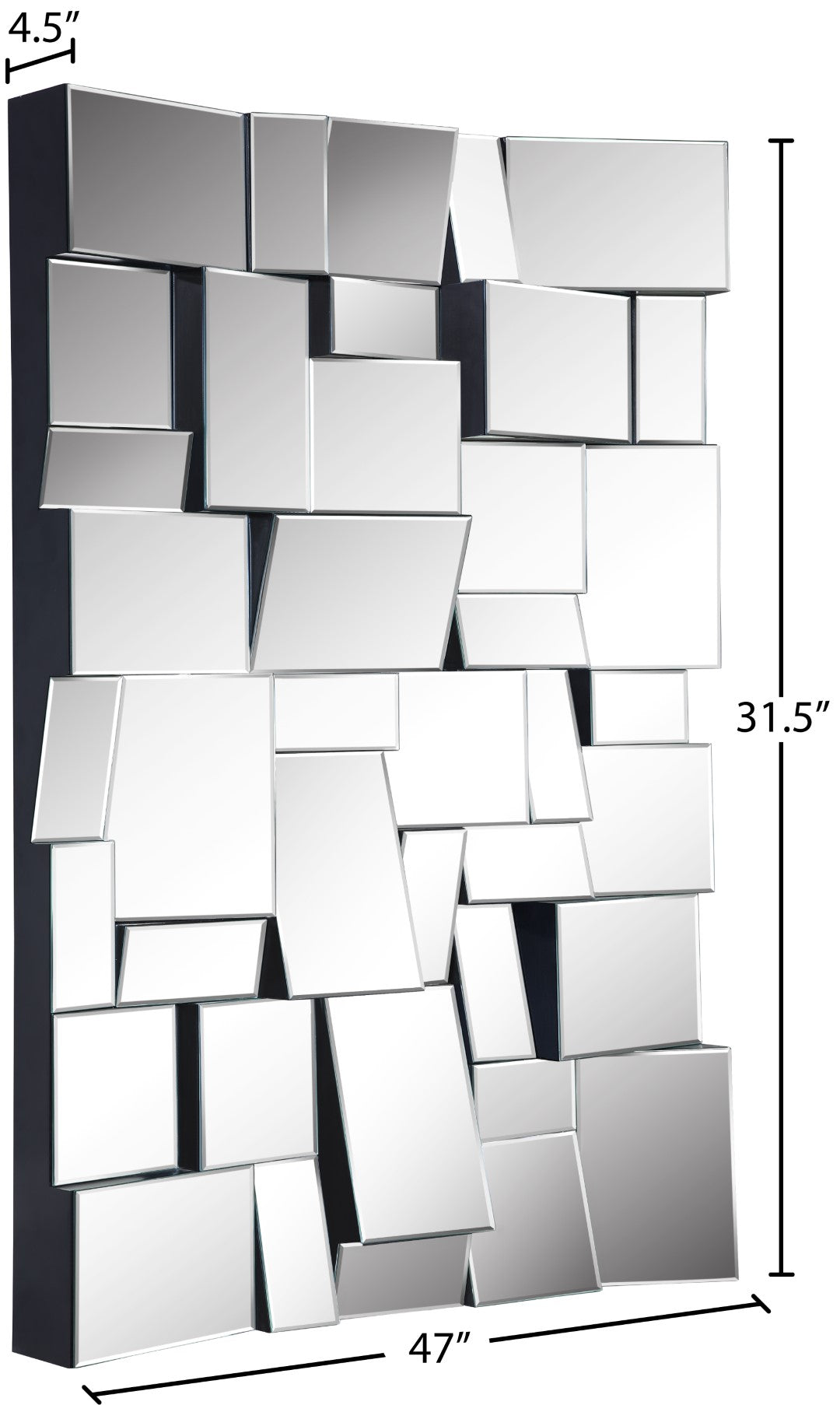Meridian Furniture Action Glass Mirror - Thumbnail 4