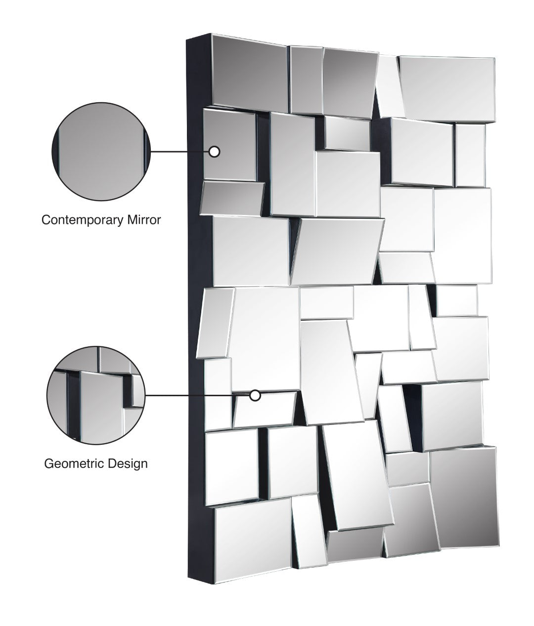 Meridian Furniture Action Glass Mirror - Thumbnail 5