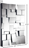 Action Glass / Engineered Wood Contemporary  Mirror - 47" W x 4.5" D x 31.5" H