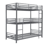 Maynard Casual Metal Triple Bunk Bed Gunmetal