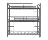 Maynard Casual Metal Triple Bunk Bed Gunmetal