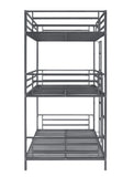 Maynard Casual Metal Triple Bunk Bed Gunmetal