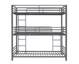 Maynard Casual Metal Triple Bunk Bed Gunmetal