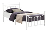 Canon Casual Metal Slatted Headboard Platform Bed