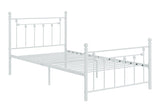 Canon Casual Metal Slatted Headboard Platform Bed