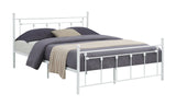 Canon Casual Metal Slatted Headboard Platform Bed