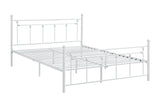 Canon Casual Metal Slatted Headboard Platform Bed