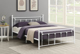 Canon Casual Metal Slatted Headboard Platform Bed