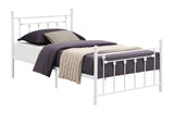 Canon Casual Metal Slatted Headboard Platform Bed