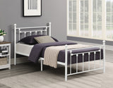 Canon Casual Metal Slatted Headboard Platform Bed