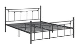 Canon Casual Metal Slatted Headboard Platform Bed