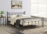 Canon Casual Metal Slatted Headboard Platform Bed