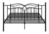 Klossen Casual Metal Queen Bed Black