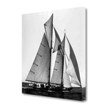 35" Sailboat in Action Giclee Wrap Canvas Wall Art