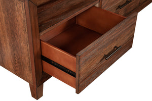 Trinidad TV Console in Toffee - Stylish Mahogany with Dovetail Drawers & Open Shelves for Storage