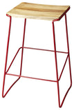 Butler Specialty Parrish Wood & Red Metal Bar Stool 4271293