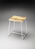 Butler Specialty Parrish Wood & White Metal Counter Stool 4272288