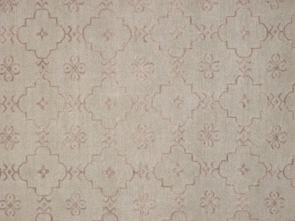 Pasargad Azerbaijan Collection Hand-Knotted Silk & Wool Area Rug , Grey PARP-34 GREY 9X12-PASARGAD