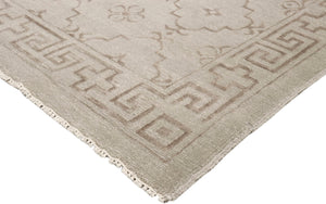 Pasargad Azerbaijan Collection Hand-Knotted Silk & Wool Area Rug , Grey PARP-34 GREY 9X12-PASARGAD