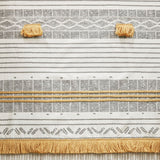 INK+IVY Cody BOHO 100% Cotton Stripe Printed Shower Curtain with Tassel II70-1284
