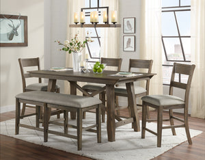 Vilo Home Hillcrest 6 Piece Counter Height Dining Set VH4300-6PC VH4300-6PC