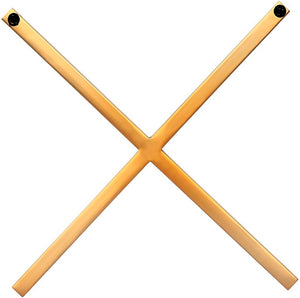 XOXO Stainless Steel Contemporary Gold Stainless Steel Wall Decor - 14.125" W x .75" D x 14.125" H / 13" W x .75" D x 13" H