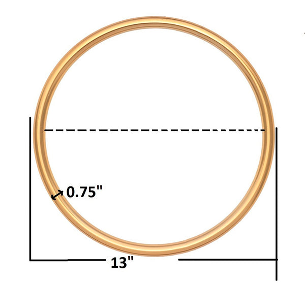 XOXO Stainless Steel Contemporary Gold Stainless Steel Wall Decor - 14.125" W x .75" D x 14.125" H / 13" W x .75" D x 13" H