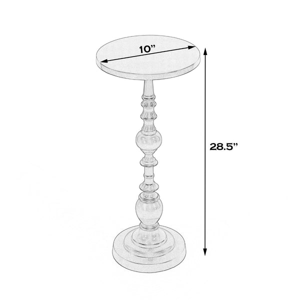 Butler Specialty Darien Round Nickel Pedestal End Table 4324220