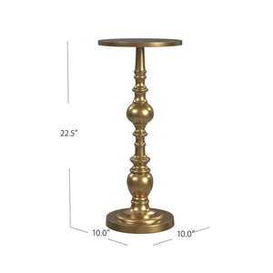 Butler Specialty Darien Antique Gold Pedestal End Table 4324226