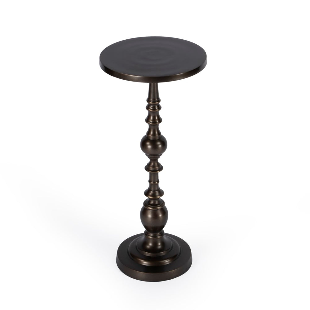 Butler Specialty Darien Round Bronze Pedestal End Table 4324392
