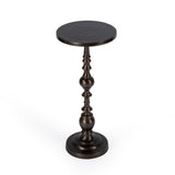 Darien Round Bronze Pedestal End Table