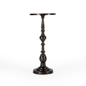 Butler Specialty Darien Round Bronze Pedestal End Table 4324392