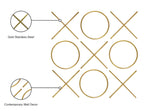 XOXO Stainless Steel Contemporary Gold Stainless Steel Wall Decor - 21.375" W x .75" D x 21.375" H / 20" W x .75" D x 20" H