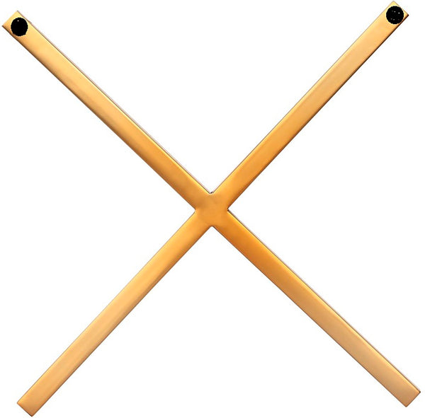 XOXO Stainless Steel Contemporary Gold Stainless Steel Wall Decor - 21.375" W x .75" D x 21.375" H / 20" W x .75" D x 20" H