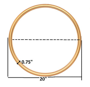 XOXO Stainless Steel Contemporary Gold Stainless Steel Wall Decor - 21.375" W x .75" D x 21.375" H / 20" W x .75" D x 20" H