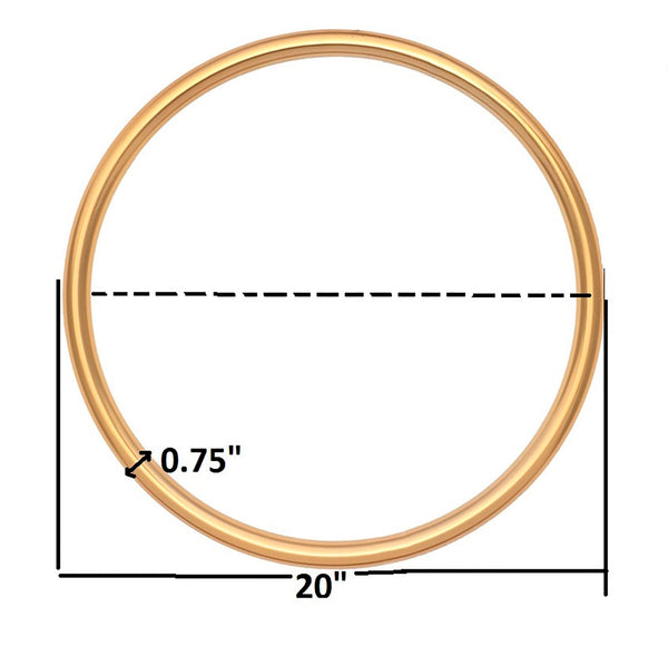 XOXO Stainless Steel Contemporary Gold Stainless Steel Wall Decor - 21.375" W x .75" D x 21.375" H / 20" W x .75" D x 20" H