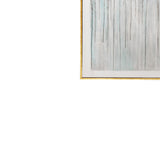 Sagebrook Home Contemporary 62x62 Abstract Canvas, Gray On Gold Frame 70077 Gray Pine