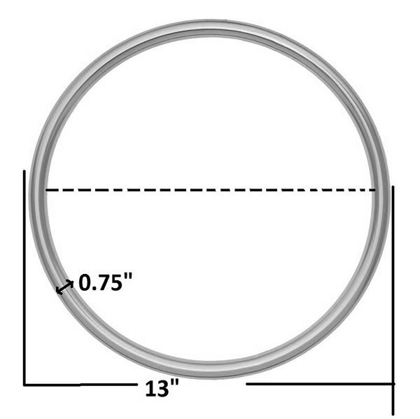 XOXO Stainless Steel Contemporary Chrome Stainless Steel Wall Decor - 14.125" W x .75" D x 14.125" H / 13" W x .75" D x 13" H