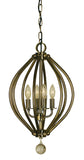 4-Light Antique Brass Chandelier