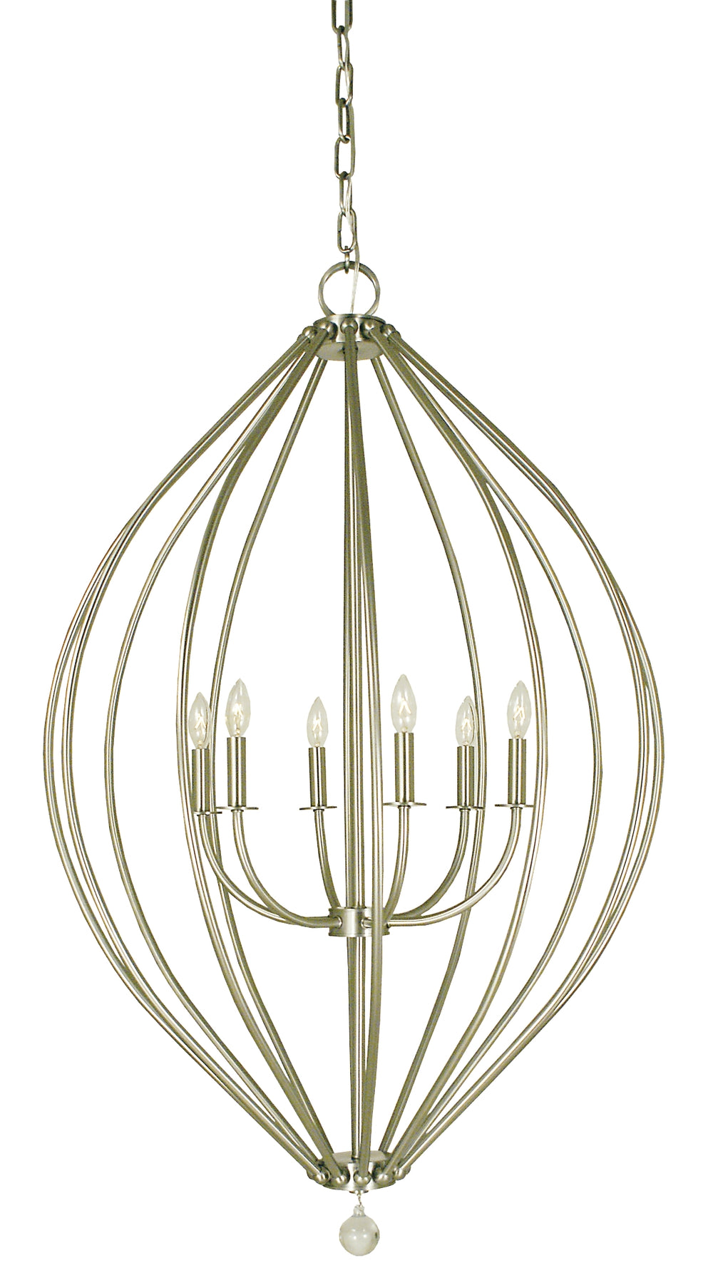 6-Light Brushed Nickel Chandelier