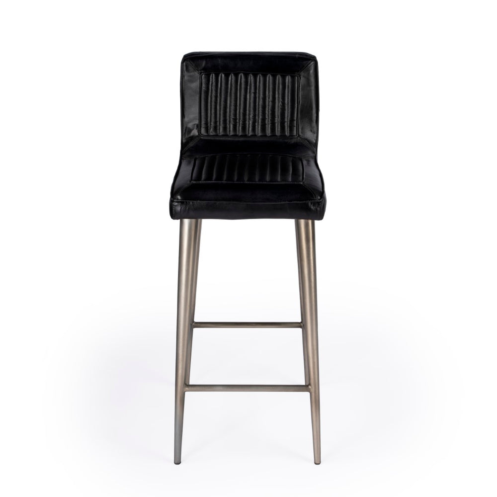 Butler Specialty Maxwell Black Leather Bar Stool 4347034