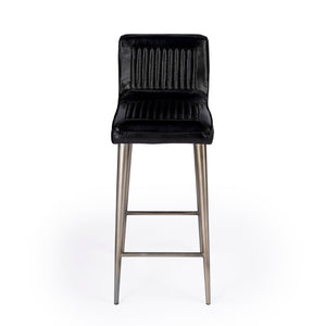 Butler Specialty Maxwell Black Leather Bar Stool 4347034