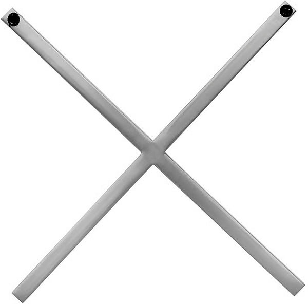 XOXO Stainless Steel Contemporary Chrome Stainless Steel Wall Decor - 21.375" W x .75" D x 21.375" H / 20" W x .75" D x 20" H