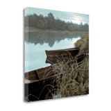 Boats on Lake View 4 Giclee Wrap Canvas Wall Art