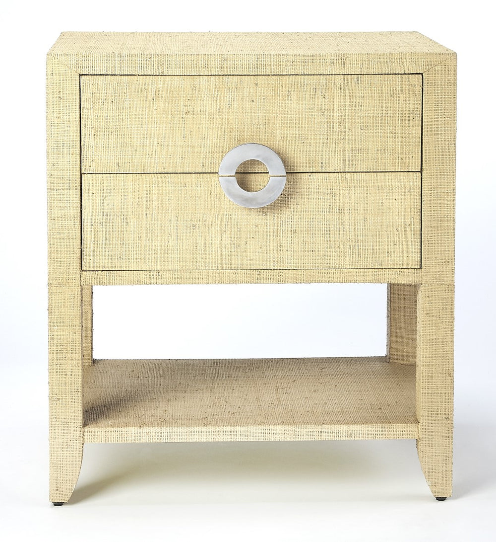 Butler Specialty Amelle Cream Raffia End Table 4357349
